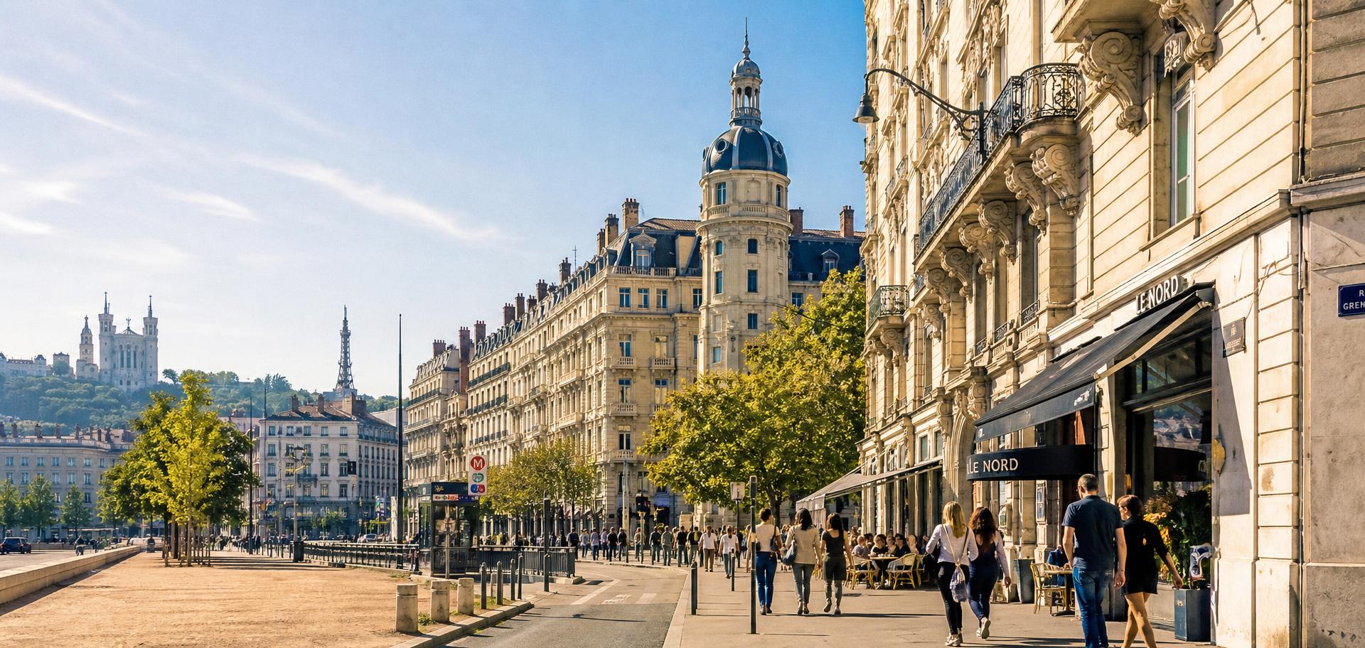 Toits de Lyon au petit matin, siège de France Capital Transmission