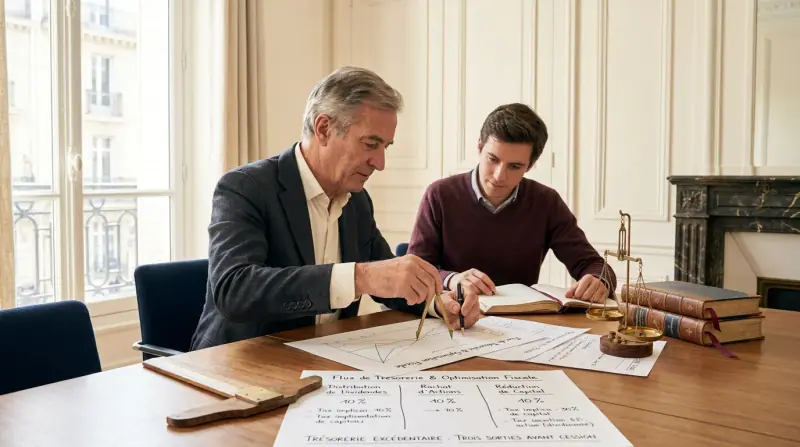 Illustration éditoriale — Trésorerie excédentaire (Valorisation d'entreprise), France Capital Transmission